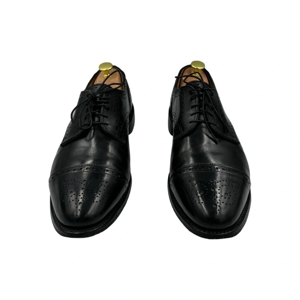 ALLEN EDMONDS Sanford Cap Toe Derby Oxford Dress Shoe Black 8.5D